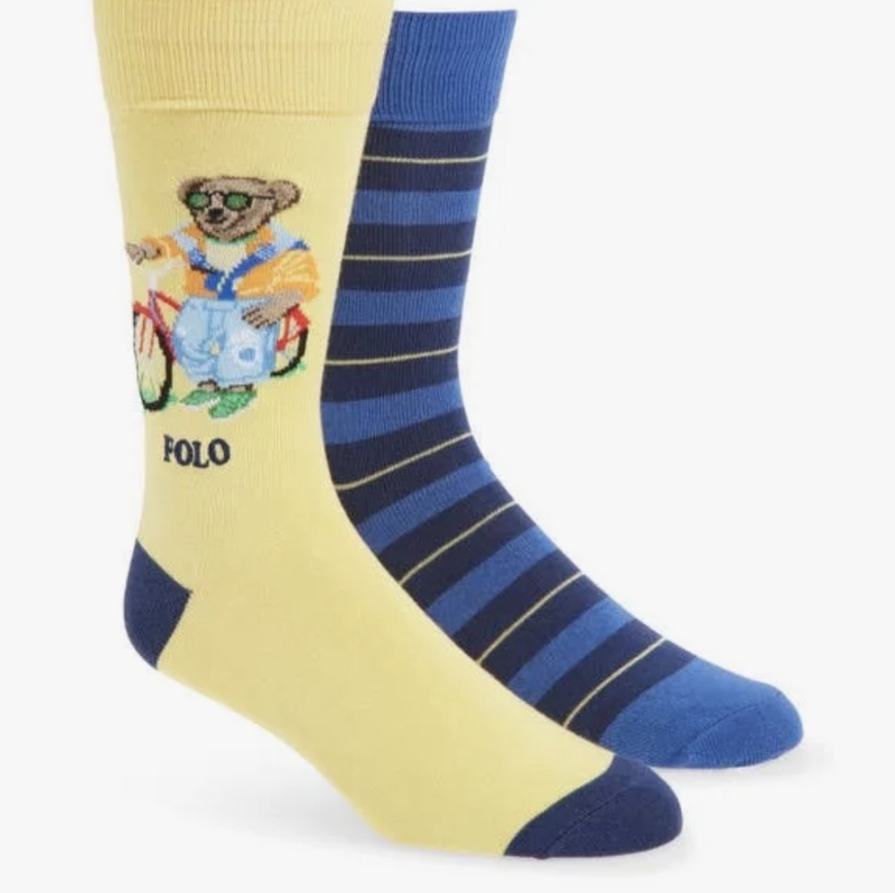 Polo Ralph Lauren Harbour Island Polo Bear Socks 2-Pack